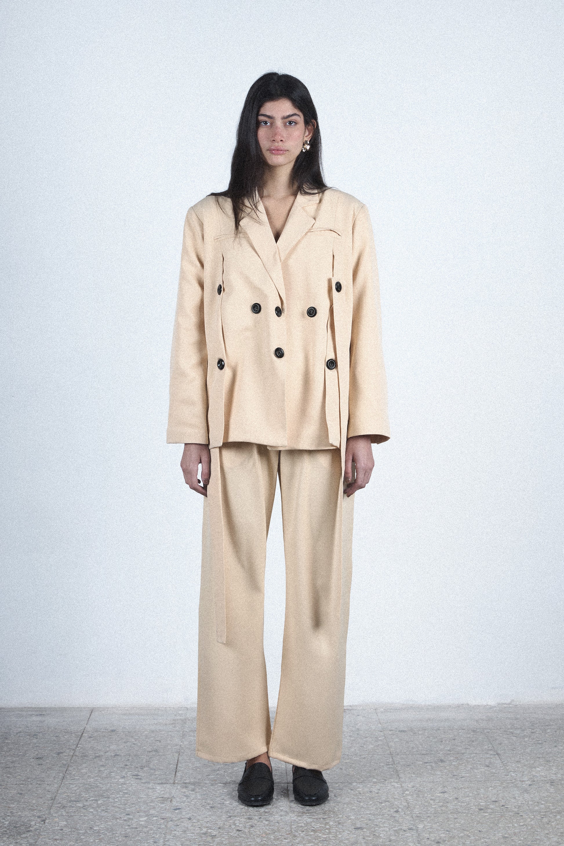 Beige tailored blazer — Beige