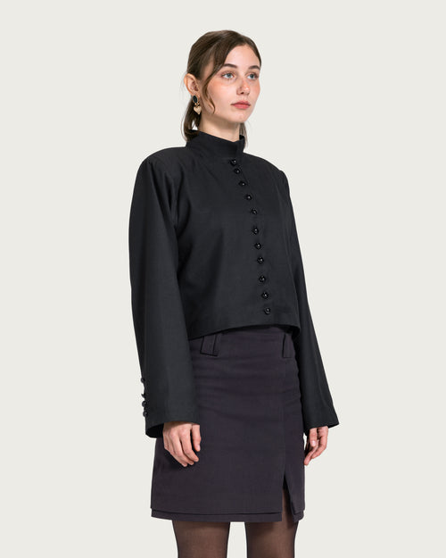 VAÏ Buttoned Blazer - Black