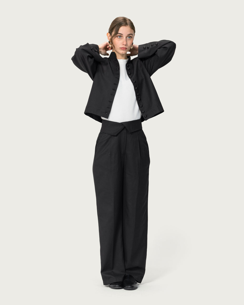 VAÏ Tailored Wide-Leg Pants - Black