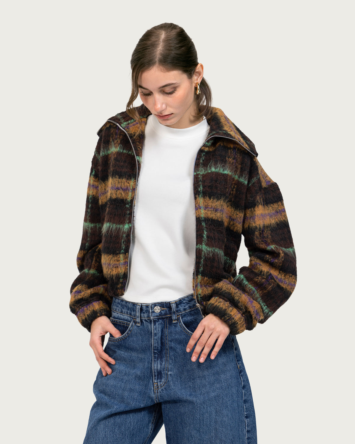 VAÏ The Plaid Drift jacket - Earthy Colors