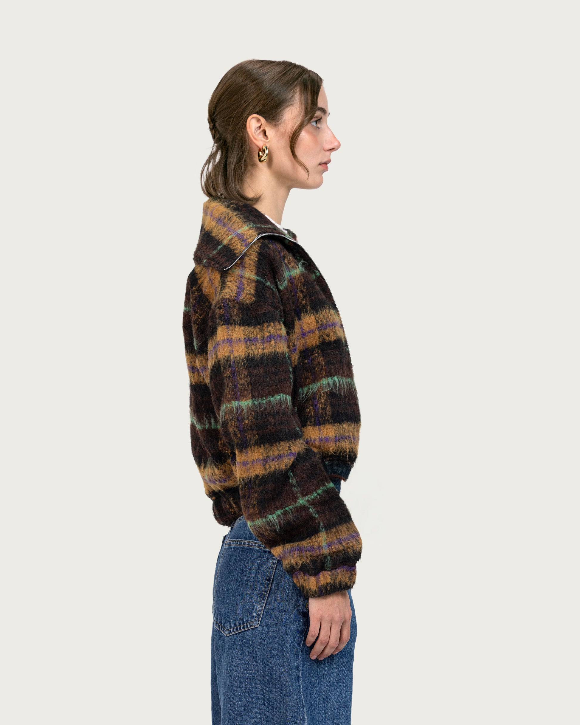 VAÏ The Plaid Drift jacket - Earthy Colors