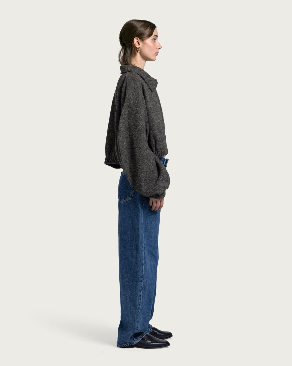 VAÏ Cropped Volume Jacket – Gray