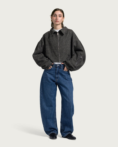 VAÏ Cropped Volume Jacket – Gray