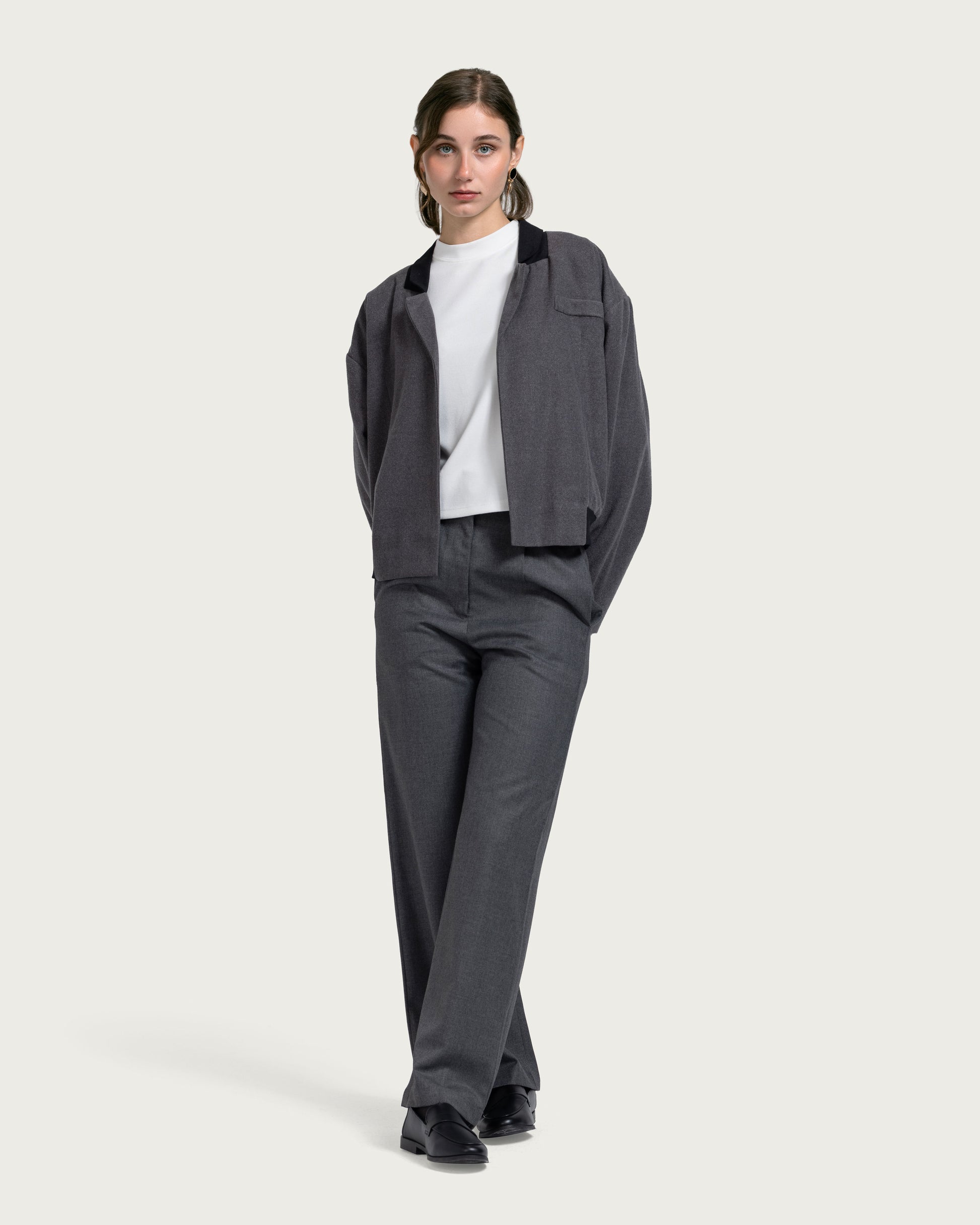 VAÏ Soft Tailored Blazer Jacket - Gray