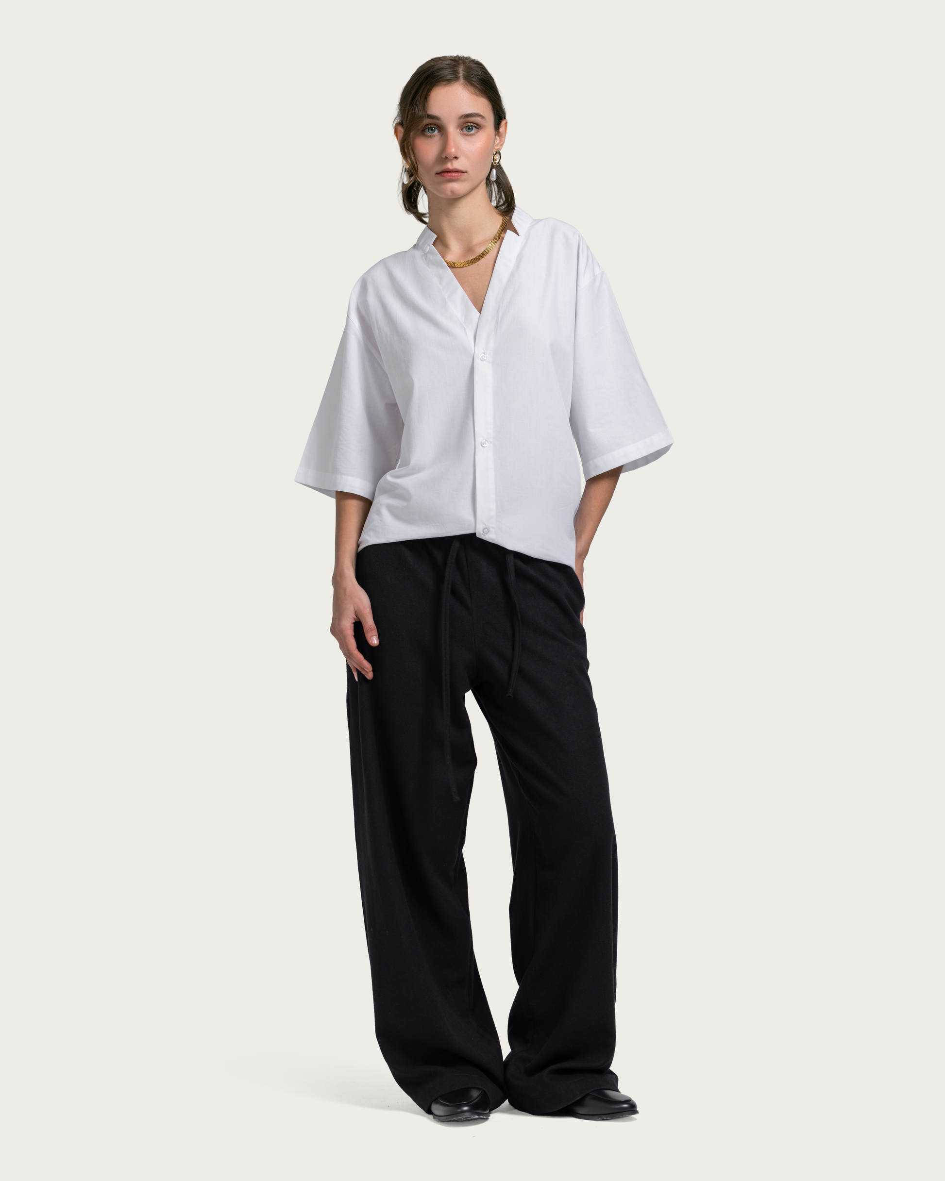 VAÏ Relaxed Short-Sleeve Shirt - White