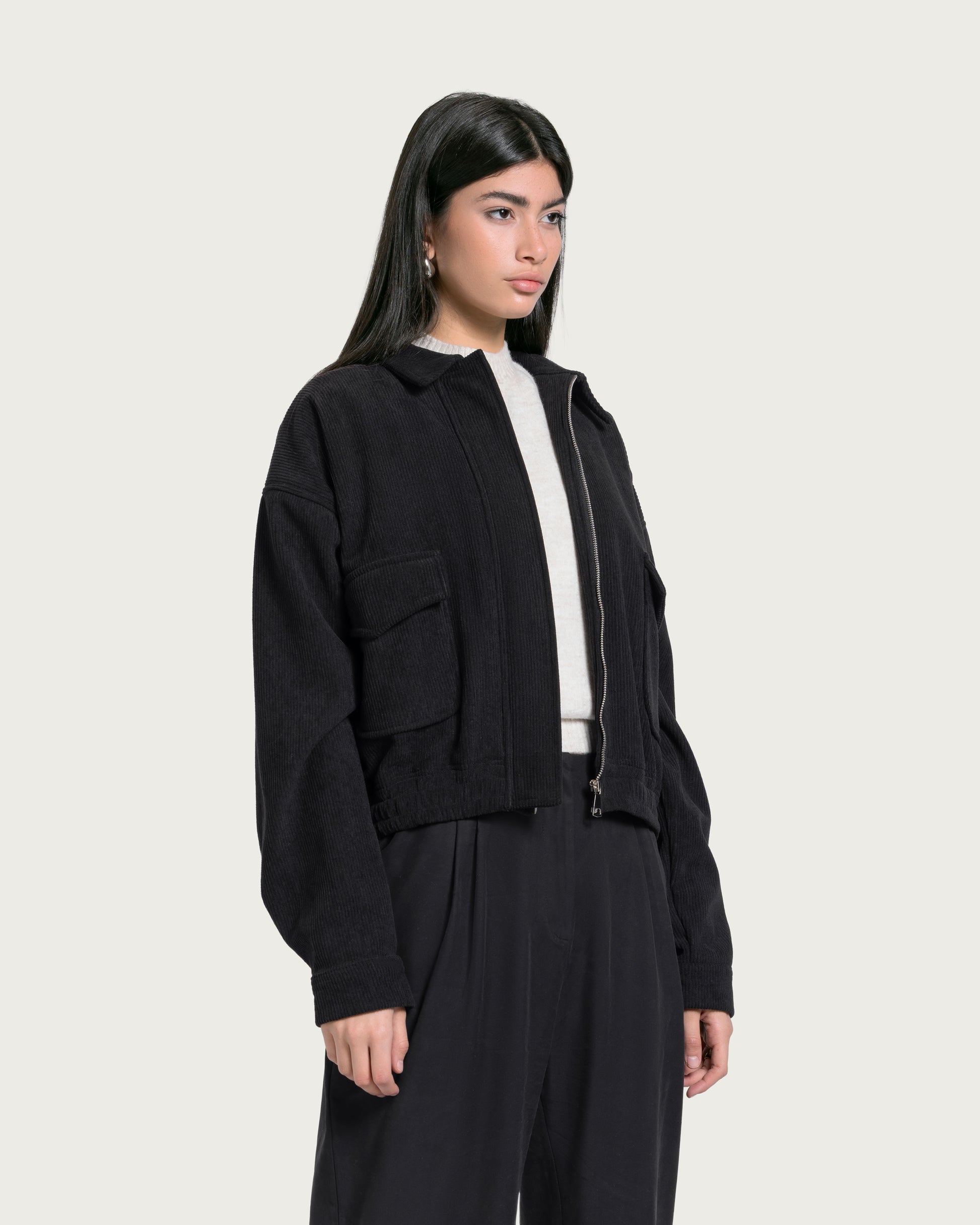 Vaï Noir Zip Jacket - Black