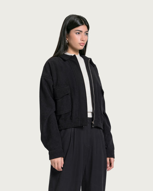 Vaï Noir Zip Jacket - Black